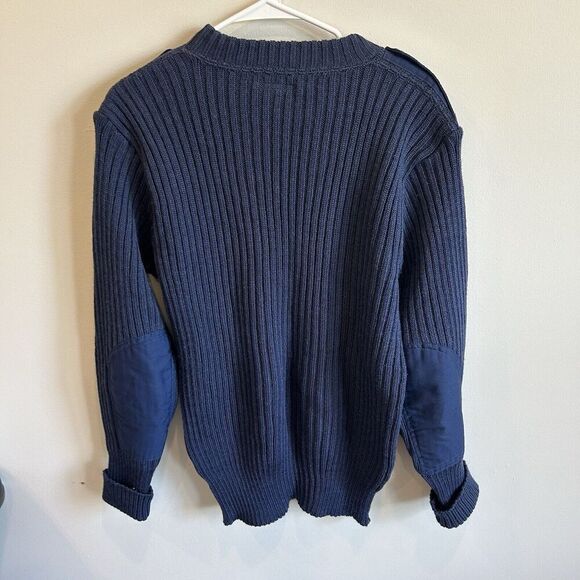 Vtg Brigade Quartermasters The Wooly Pully Blue Sweater 100% Wool UK 42 US L - Picture 4 of 9